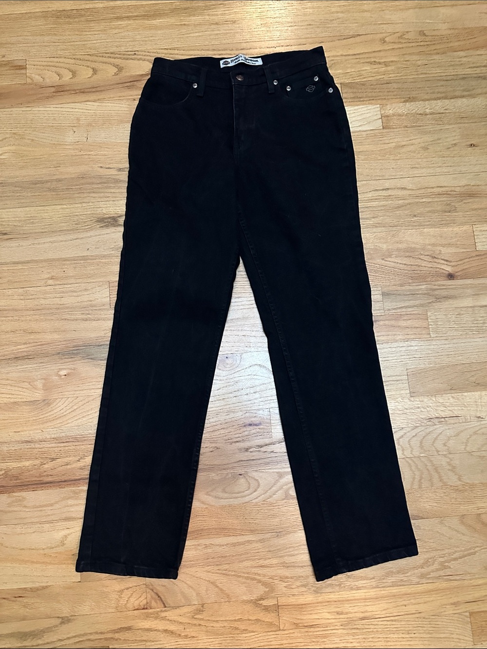 Harley Davidson Women’s Black Straight-Leg Jeans size 8